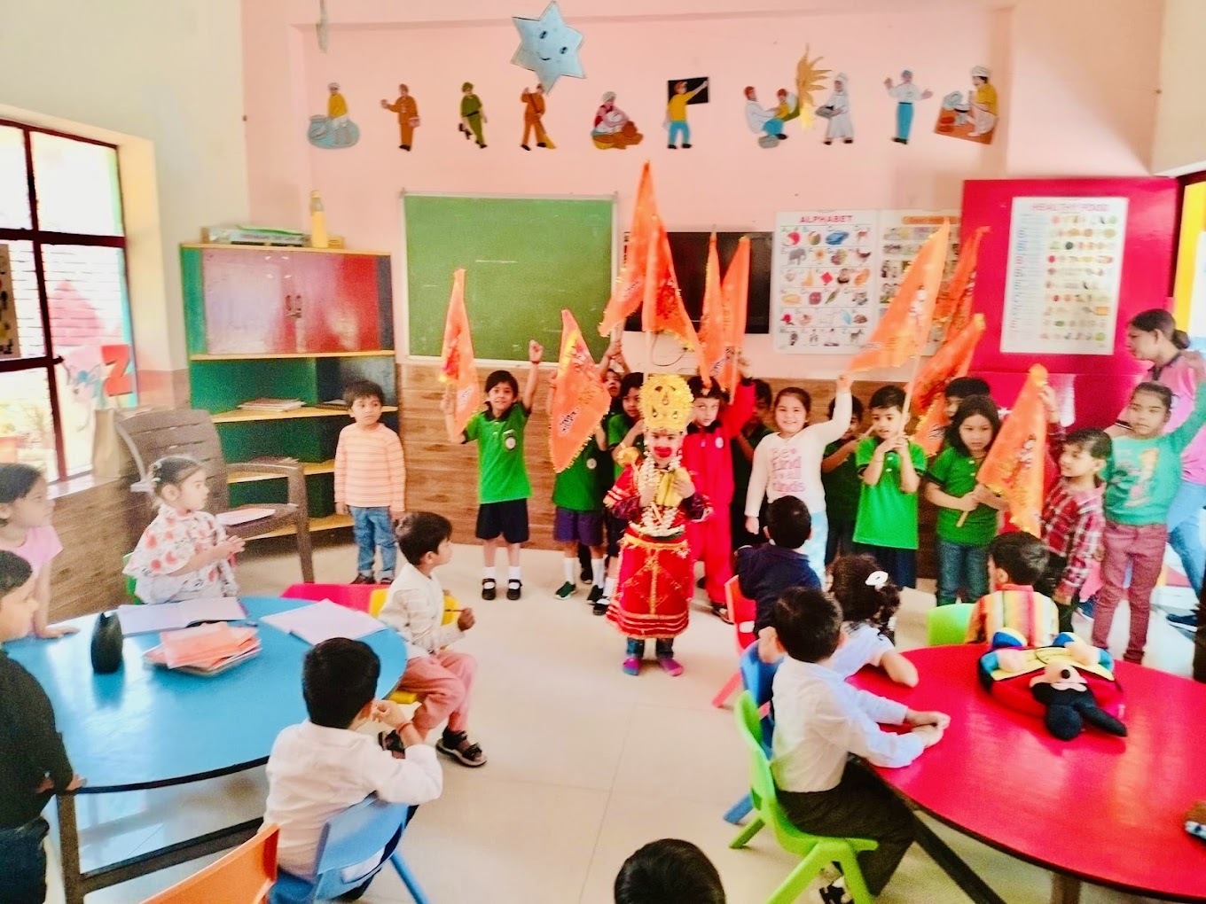 Children participating in a classroom event at Grandmaa's Preschool & DayCare, Greater Noida