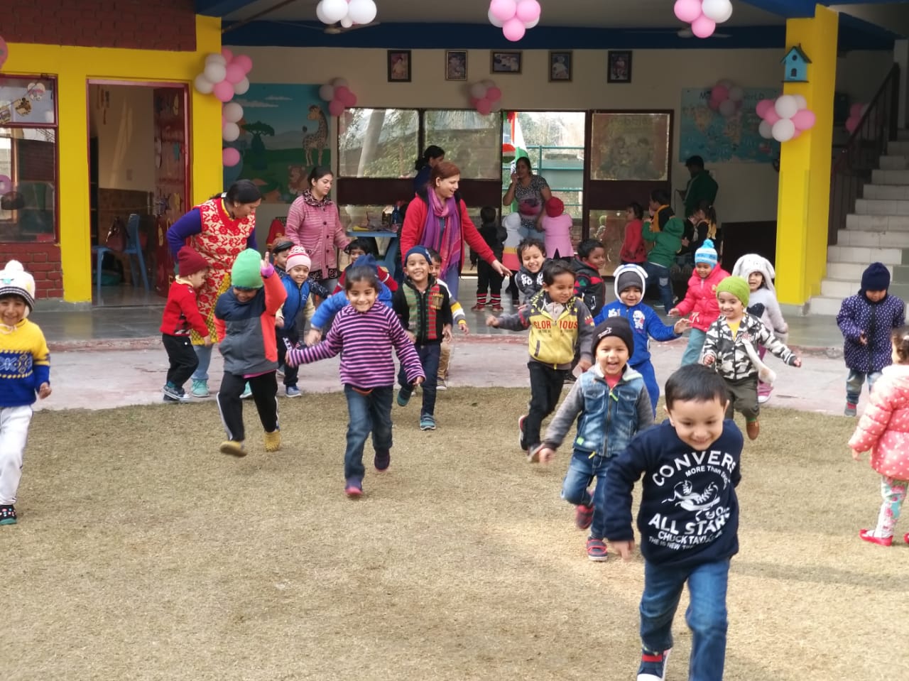 Children engaged in a learning activity at Grandmaa's Preschool & DayCare, Greater Noida