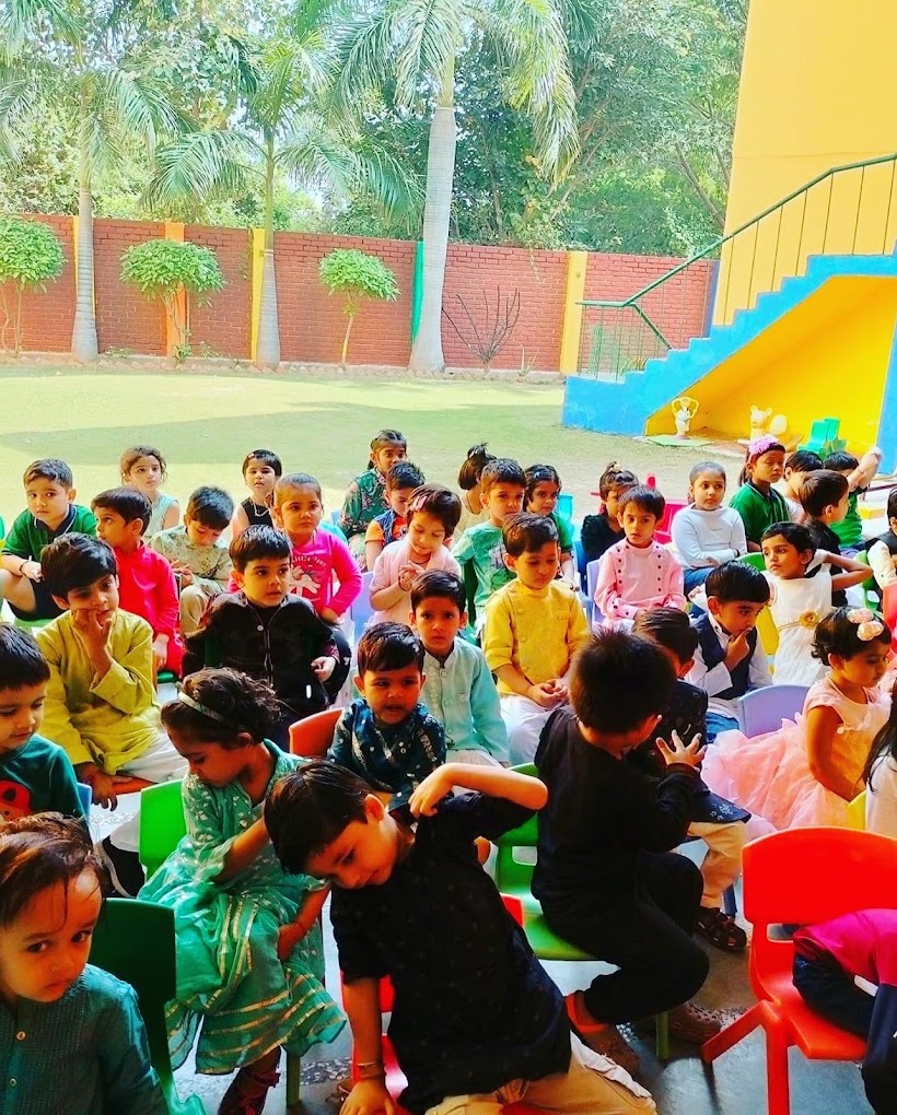 Children at an indoor school event at Grandmaa's Preschool & DayCare, Greater Noida